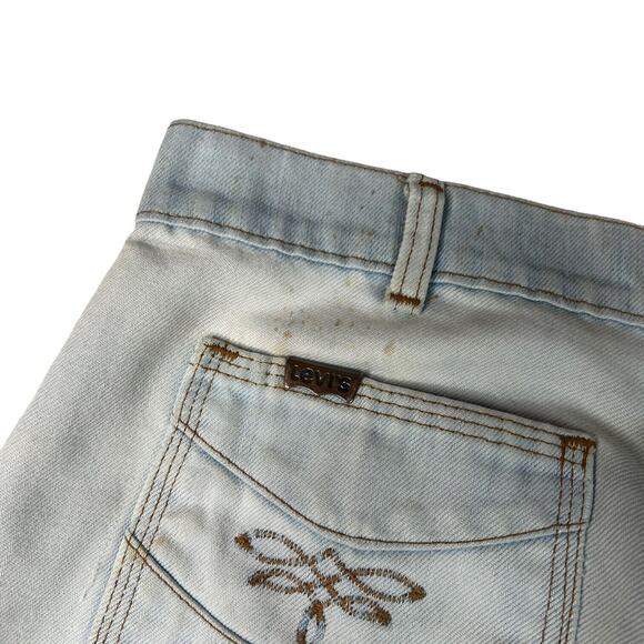 Levi’s VTG 70s High Rise Slim Straight Jeans Orange Tab FLAW Light Wash 12/14 - Picture 6 of 10